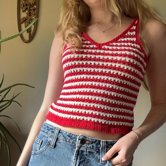 Freshman Red and White Striped Tank Top - Picture 7 of 7